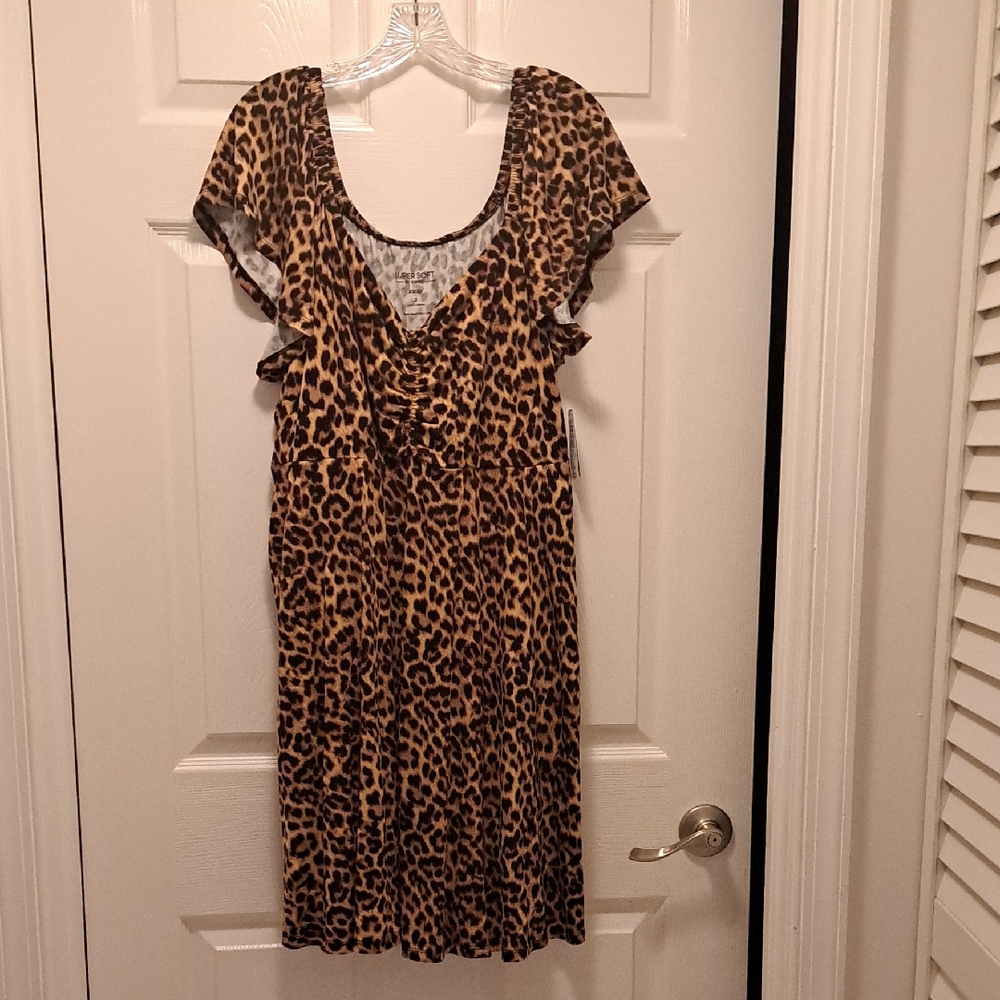 Torrid Leopard Print V-Neck Top